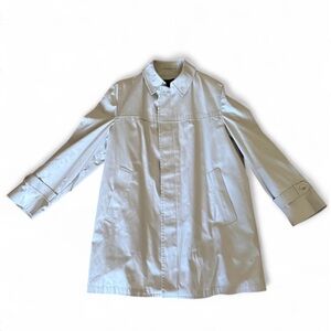 EUC Vintage London Fog Khaki Collared Trench Coat Fur Lined Size 42